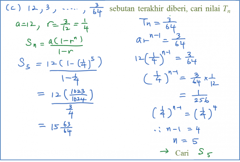 5.2.3 Hasil Tambah Suatu Janjang Geometri  Matematik Tambahan SPM